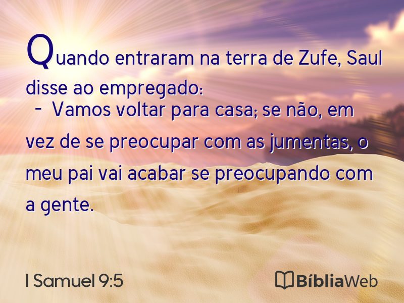 I Samuel 9:5 em imagem para compartilhar