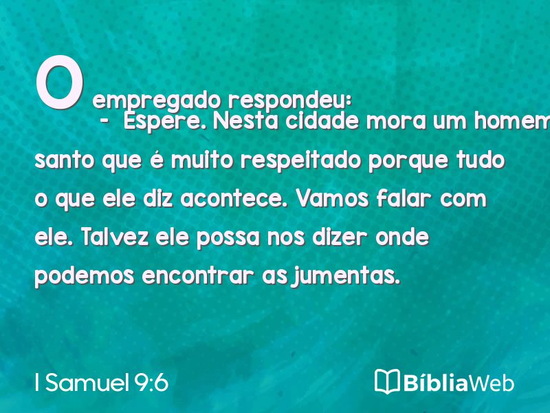 I Samuel 9:6 em imagem para compartilhar