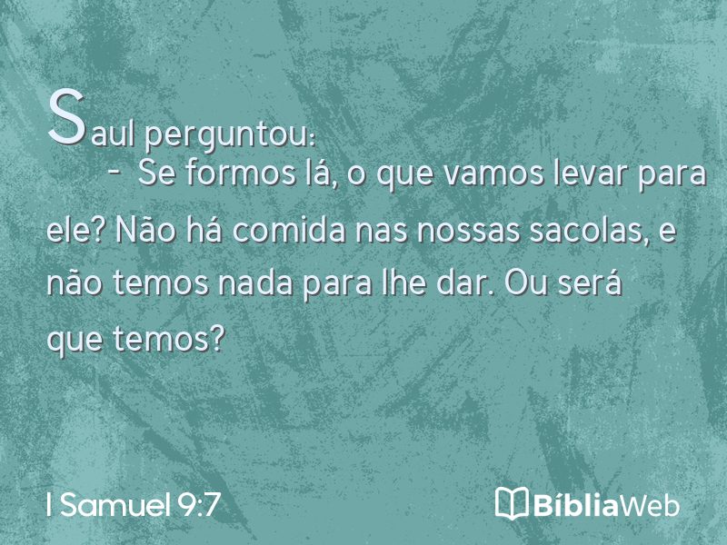 I Samuel 9:7 em imagem para compartilhar