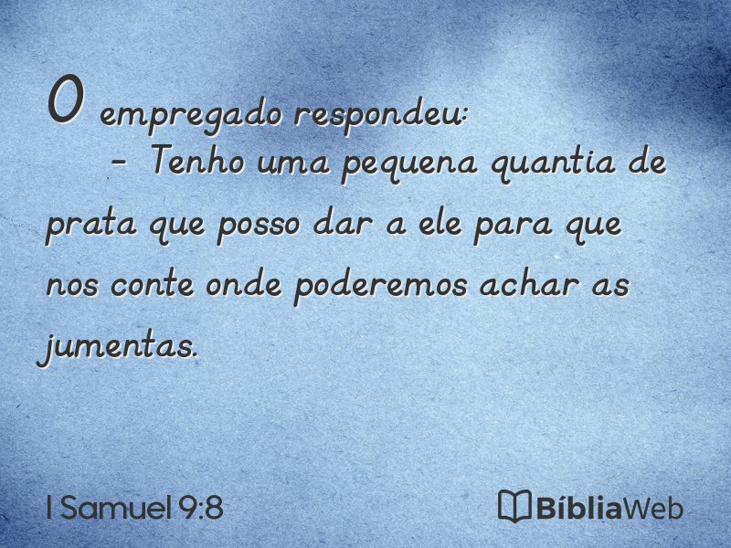 I Samuel 9:8 em imagem para compartilhar