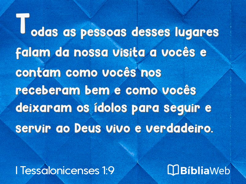 I Tessalonicenses 1:9 em imagem para compartilhar