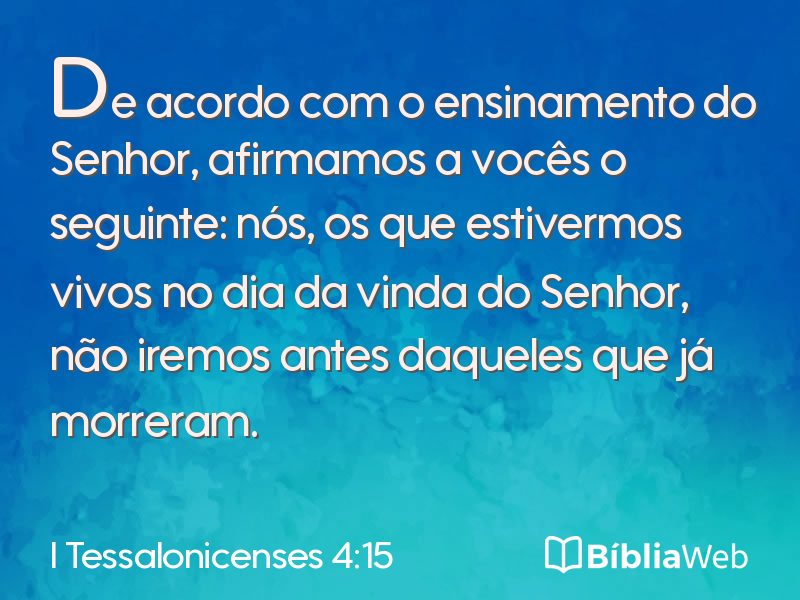I Tessalonicenses 4:15 em imagem para compartilhar