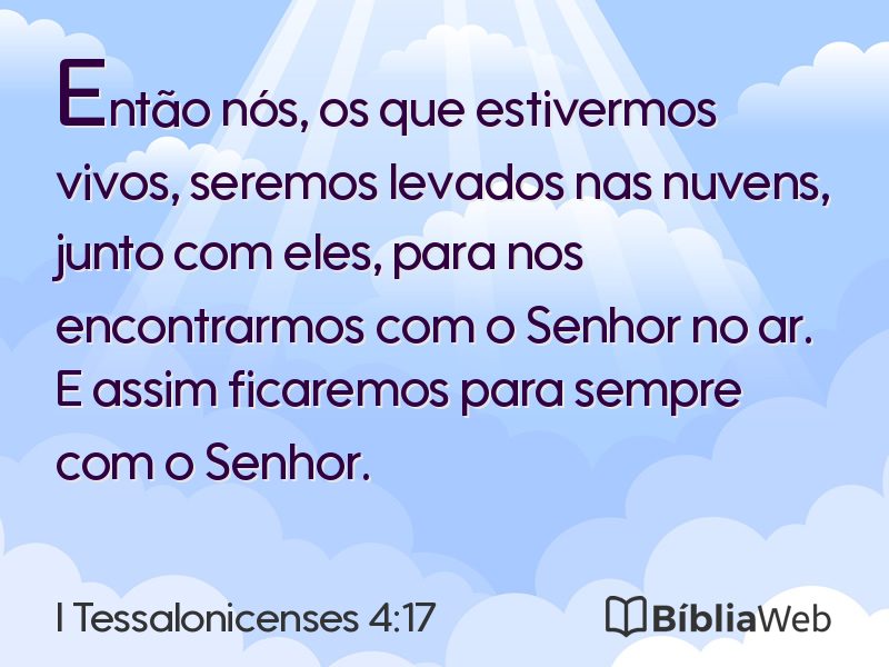 I Tessalonicenses 4:17 em imagem para compartilhar