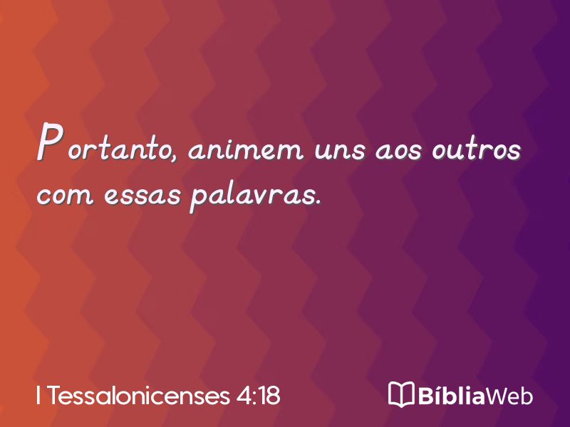 I Tessalonicenses 4:18 em imagem para compartilhar