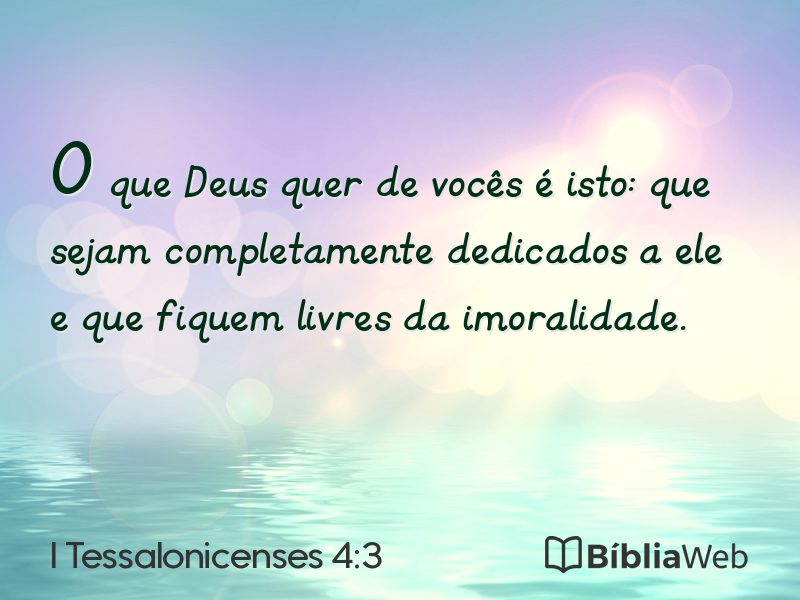 I Tessalonicenses 4:3 em imagem para compartilhar