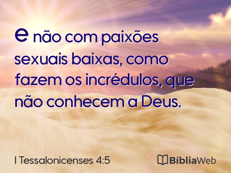 I Tessalonicenses 4:5 em imagem para compartilhar