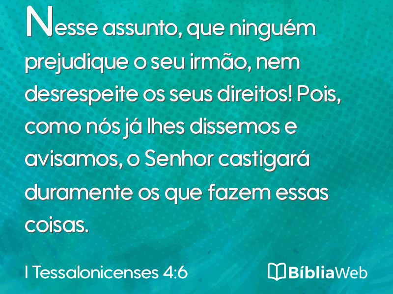 I Tessalonicenses 4:6 em imagem para compartilhar