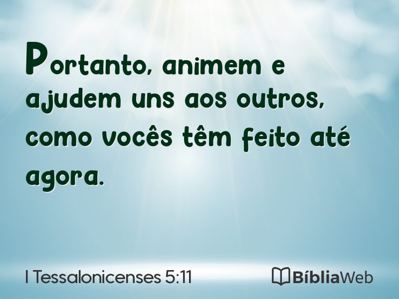 I Tessalonicenses 5:11 em imagem para compartilhar