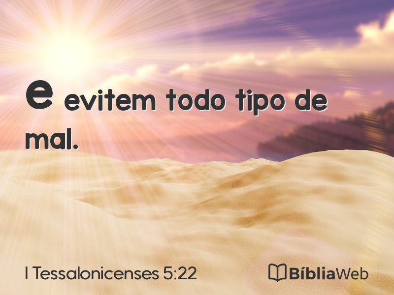 I Tessalonicenses 5:22 em imagem para compartilhar