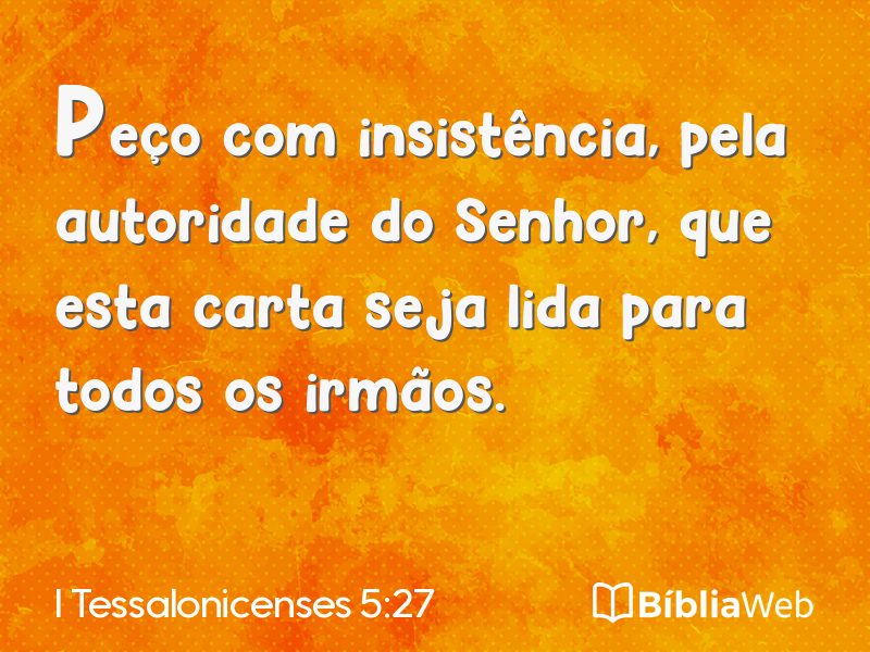 I Tessalonicenses 5:27 em imagem para compartilhar
