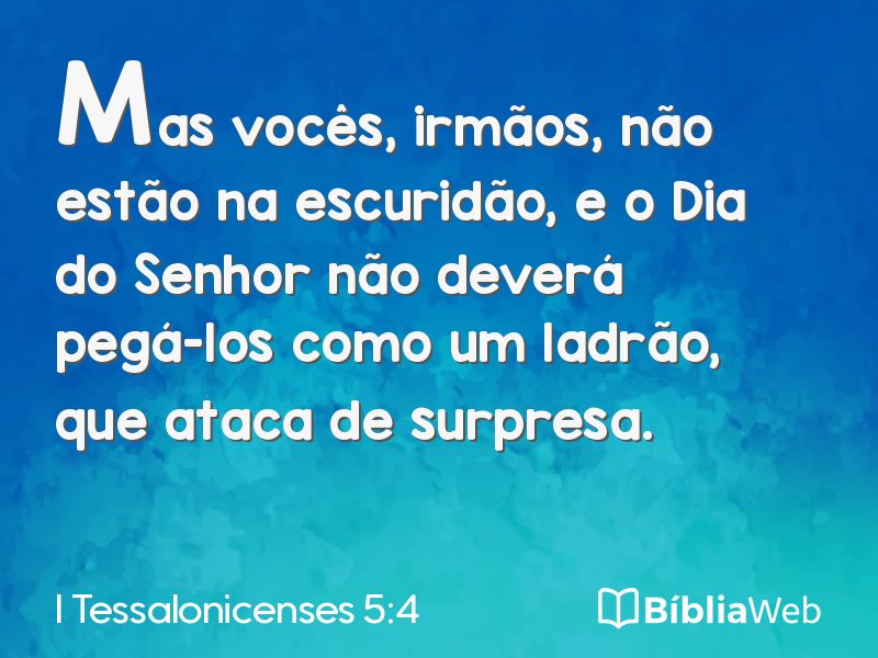 I Tessalonicenses 5:4 em imagem para compartilhar