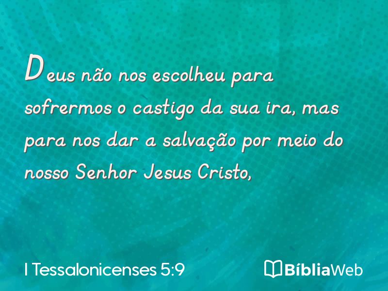 I Tessalonicenses 5:9 em imagem para compartilhar