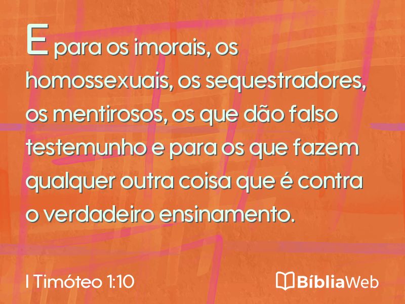 I Timóteo 1:10 em imagem para compartilhar