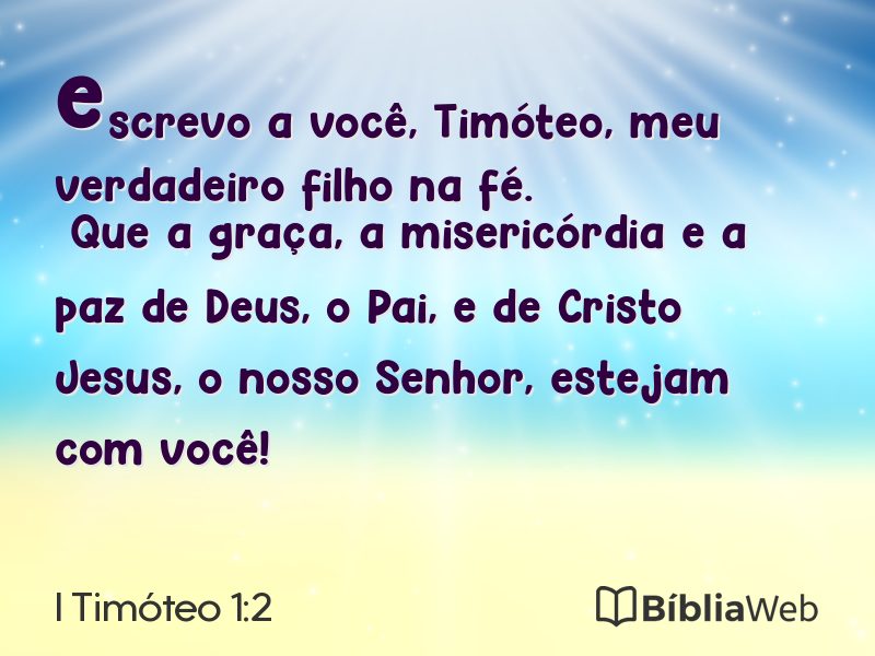 I Timóteo 1:2 em imagem para compartilhar
