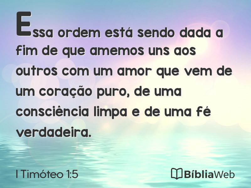 I Timóteo 1:5 em imagem para compartilhar