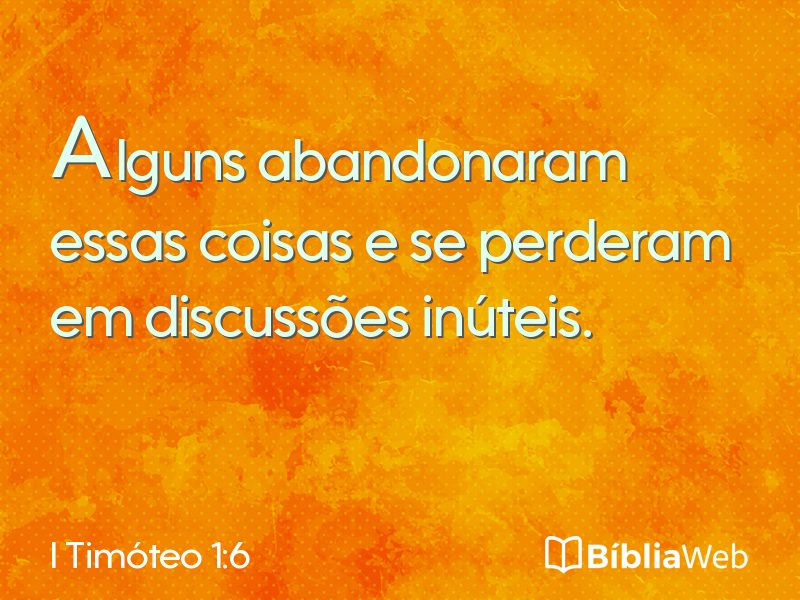 I Timóteo 1:6 em imagem para compartilhar