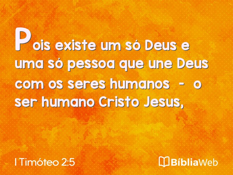I Timóteo 2:5 em imagem para compartilhar