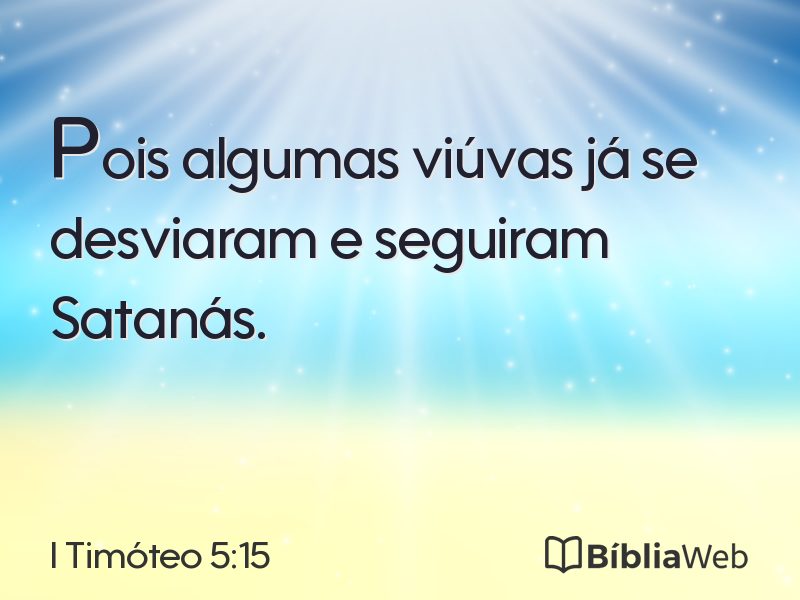 I Timóteo 5:15 em imagem para compartilhar