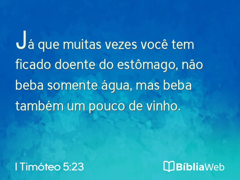I Timóteo 5:23 em imagem para compartilhar