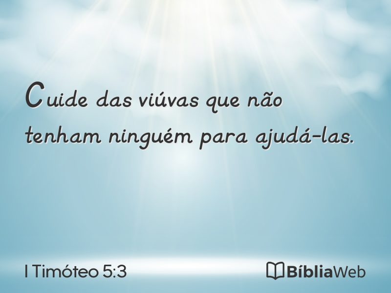 I Timóteo 5:3 em imagem para compartilhar