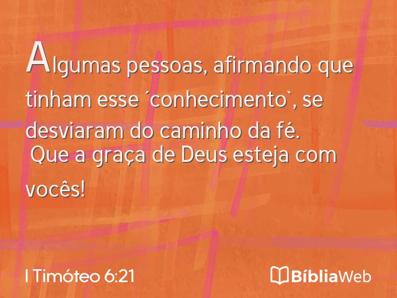 I Timóteo 6:21 em imagem para compartilhar