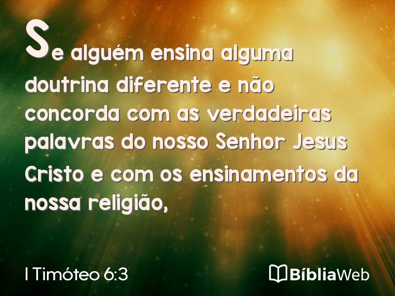 I Timóteo 6:3 em imagem para compartilhar