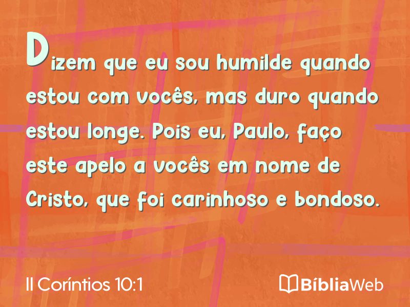 II Coríntios 10:1 em imagem para compartilhar