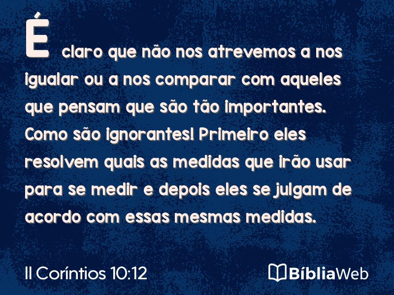 II Coríntios 10:12 em imagem para compartilhar
