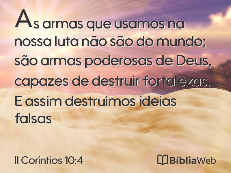 II Coríntios 10:4 em imagem para compartilhar