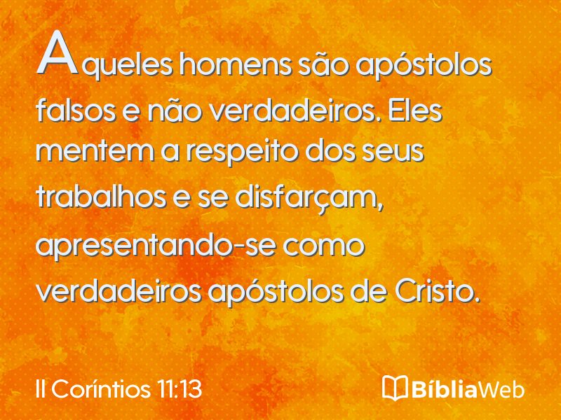 II Coríntios 11:13 em imagem para compartilhar
