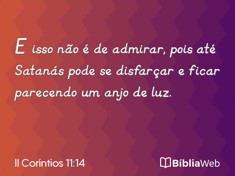 II Coríntios 11:14 em imagem para compartilhar