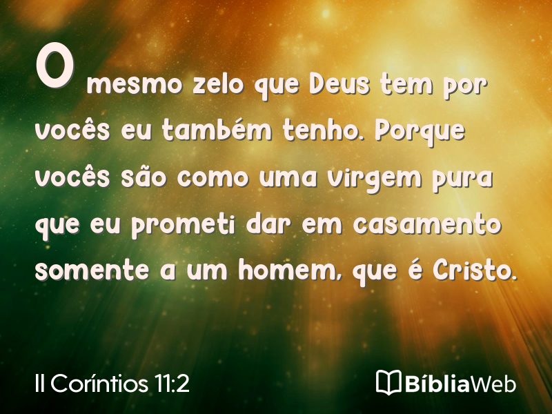 II Coríntios 11:2 em imagem para compartilhar