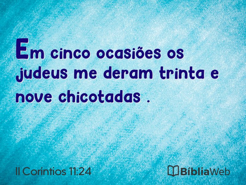 II Coríntios 11:24 em imagem para compartilhar