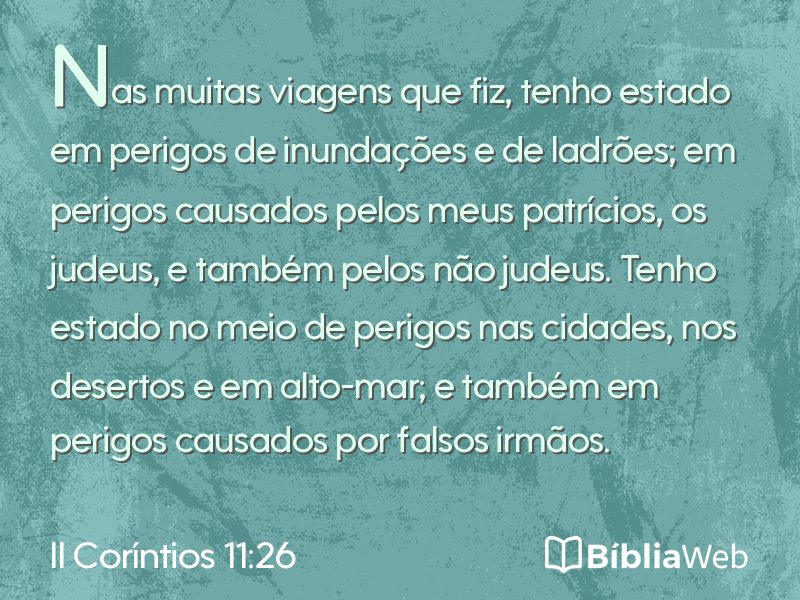 II Coríntios 11:26 em imagem para compartilhar