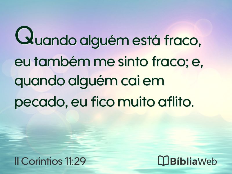 II Coríntios 11:29 em imagem para compartilhar