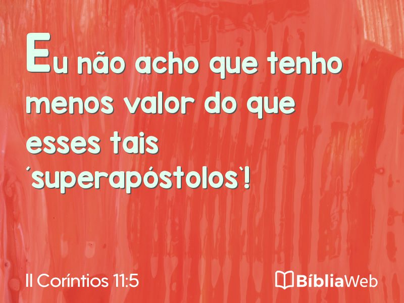 II Coríntios 11:5 em imagem para compartilhar