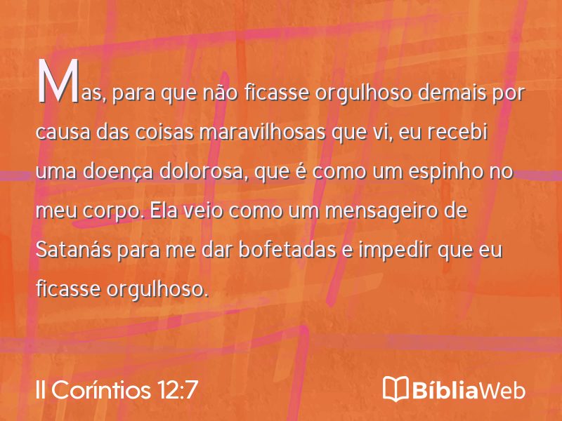 II Coríntios 12:7 em imagem para compartilhar