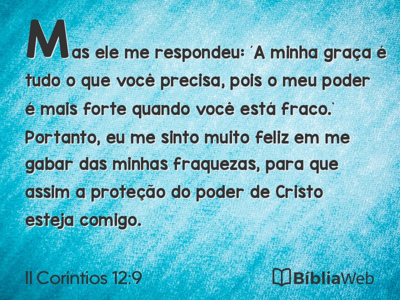 II Coríntios 12:9 em imagem para compartilhar