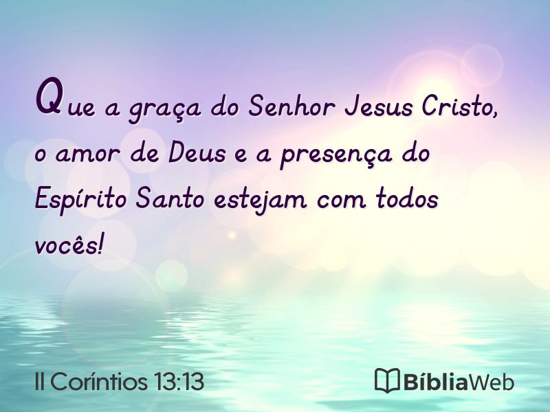 II Coríntios 13:13 em imagem para compartilhar