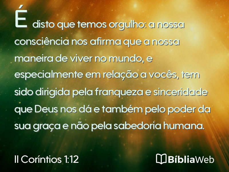 II Coríntios 1:12 em imagem para compartilhar