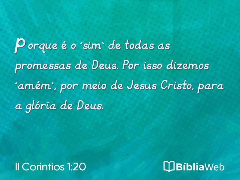 II Coríntios 1:20 em imagem para compartilhar