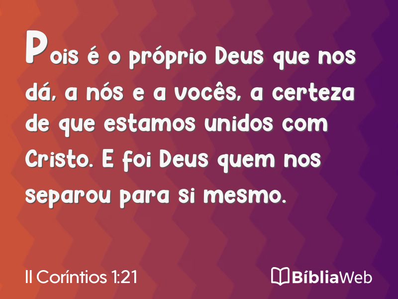 II Coríntios 1:21 em imagem para compartilhar