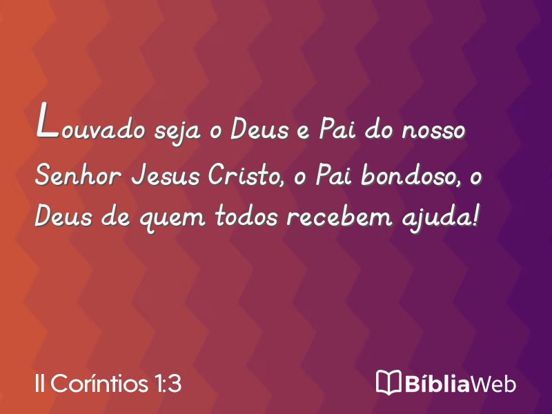 II Coríntios 1:3 em imagem para compartilhar