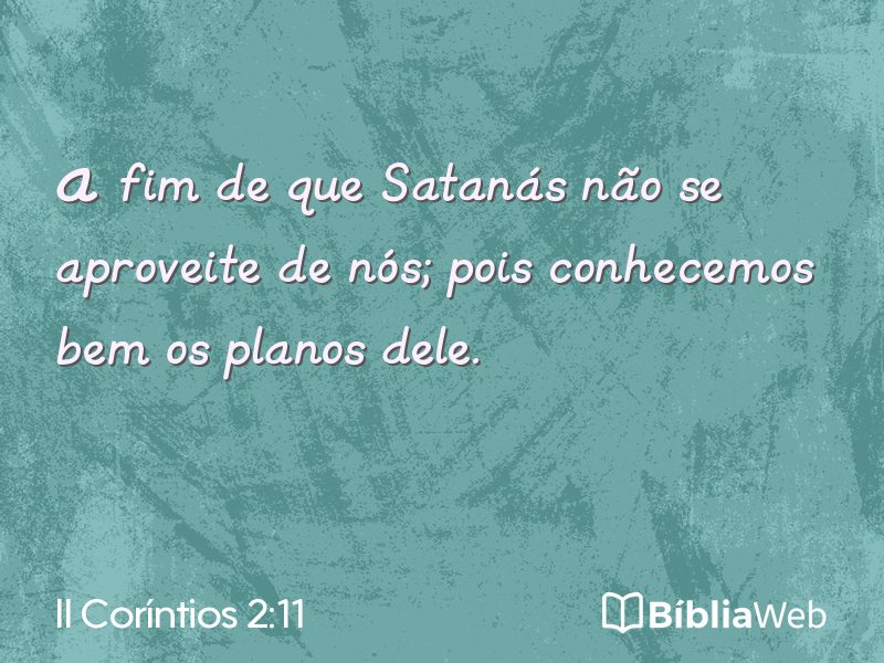 II Coríntios 2:11 em imagem para compartilhar
