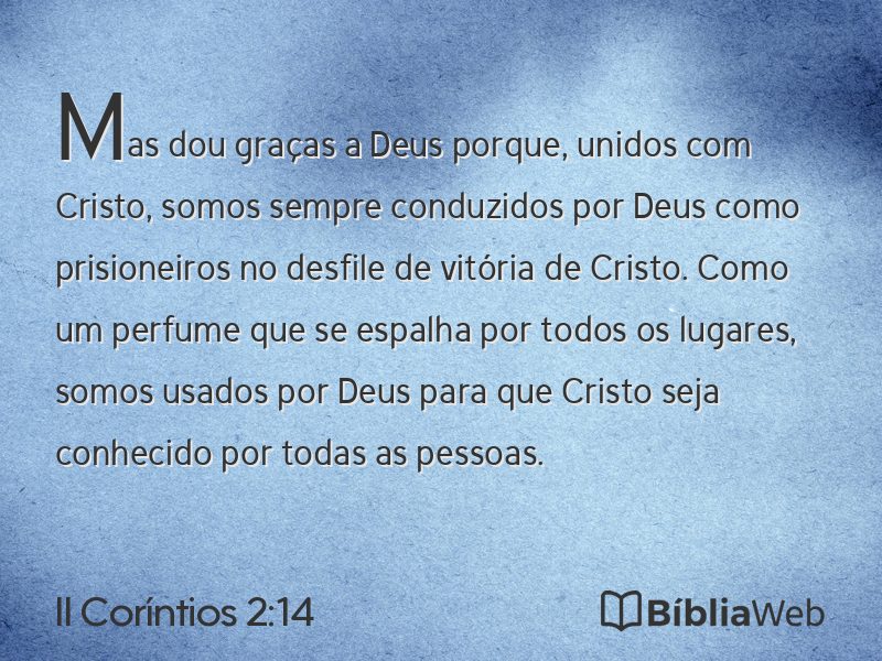 II Coríntios 2:14 em imagem para compartilhar