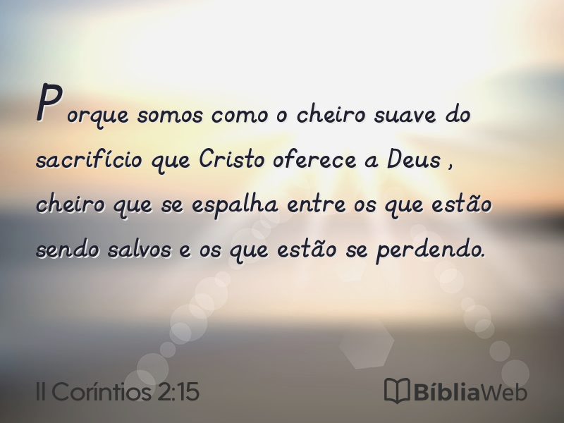 II Coríntios 2:15 em imagem para compartilhar