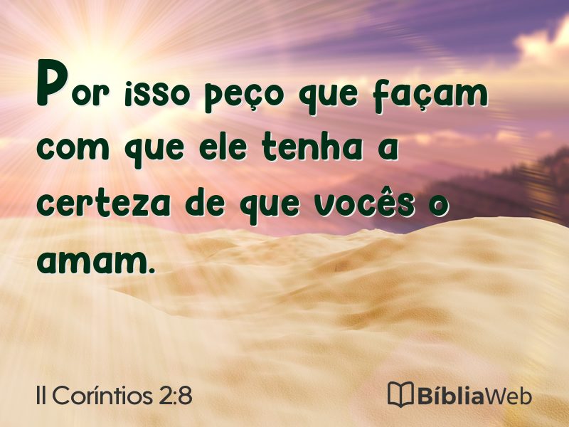 II Coríntios 2:8 em imagem para compartilhar
