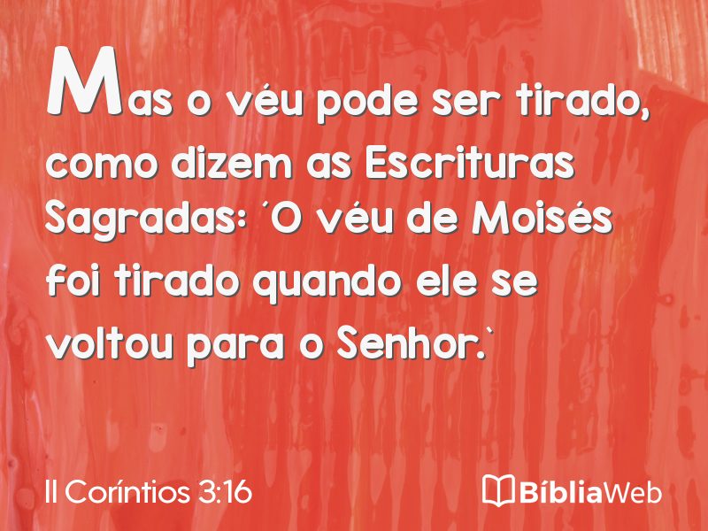 II Coríntios 3:16 em imagem para compartilhar