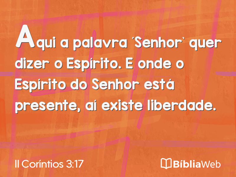 II Coríntios 3:17 em imagem para compartilhar