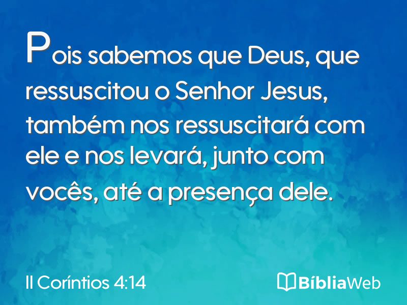 II Coríntios 4:14 em imagem para compartilhar